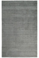 Modern Solid Gray Hand Woven 5x8 Wool and Viscose Rug
