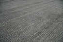 Modern Solid Gray Hand Woven 5x8 Wool and Viscose Rug