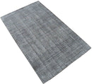 Modern Contemporary Black and White Hand Loom Wool 5x8 Area Rug