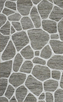 Modern Contemporary Brown Hand Tufted Wool 5x8 Area Rug