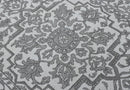 Gray and Silver Traditional Design Hand Tufted 5x8 Wool Area Rug