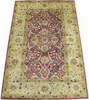 Traditional Red and Camel Hand Tufted 5x8 Wool Area Rug