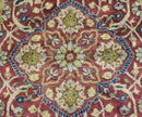 Traditional Red and Camel Hand Tufted 5x8 Wool Area Rug