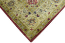 Traditional Red and Camel Hand Tufted 5x8 Wool Area Rug