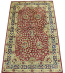 Traditional Red and Gold Hand Tufted 5x8 Wool Area Rug