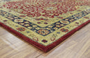 Traditional Red and Gold Hand Tufted 5x8 Wool Area Rug