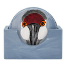 Sandhill Hand Painted Crane Coasters | Set of 6 | 4" x 4" | The Painted Attic