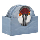 Sandhill Hand Painted Crane Coasters | Set of 6 | 4" x 4" | The Painted Attic