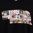 Nebraska License Plates T-Shirt | Black | Multiple Sizes