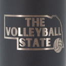The Volleyball State 30 oz Tumbler | Dark Gray | Double Play Apparel & Engraving LLC