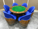 Wine Barrel Poker Set with Removable Dining Top - Game Table & Barrel Chair - Wine Barrel Table for Dining and Poker