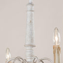 6-Light French Country Candle-Style Chandelier in Distressed