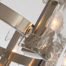 6-Light Modern Mattle Glass Wheel Chandelier