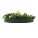 Artificial Green Wall Disc 20in – Black Frame – UV Resistant – Commercial Grade