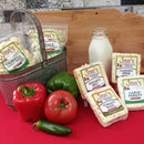 Cheese 6 Piece Sampler | Garlic Pepper, Dill, Havarti Bell, Tomato Basil, Garden Herb, Garlic Parsley | Jisa's Farmstead Cheese