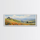 Springtime Panoramic Print - Texas Hill Country In The Spring - Framed Canvas Print - Beautiful Living Room Decor - Country Art - Farmhouse