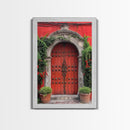 Change Hacienda Architecture Framed Canvas Print, Mexican Wall Art, Art of Mexico, Original Artwork, Wood Framed Ready To Hang