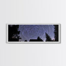 Huge Wall Art Time Lapse Photography Style Print, Panoramic Wall Art, Wood Framed Canvas, Farmhouse Decor, Unique Wall Art
