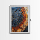 Tree Ring Framed Canvas Wall Art, Home Decor, Modern Farmhouse, Rustic and Eclectic, Kitsch Minimalist Home Decor, Living Room Wall Art