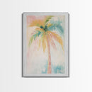 Oil Painting Print of a Palm Tree, Coastal Decor, Beach House Art, Beach Art, Vacation Gift, Pink Decor, Preppy Decor, Preppy Art