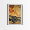 Abstract Agave Painting Print, Chicano Decor, Agave Wall Art, Rustic Farmhouse Decor, Mexicano Art, Agave Wall Art, Southwestern Art