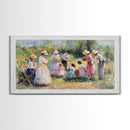 Victorian Summer - Framed Canvas Print - Victorian Style Oil Painting Of a Summer Party