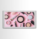Retro Preppy Makeup Canvas Print, Makeup Art, Makeup Painting, Dorm Room Wall Art