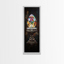 Faceted Crystal on Pedestal Canvas Print Gemstone Painting Sacred Geometry Art Original Artwork Above Couch Decor