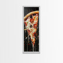Pizza Painting Wall Art - Framed Canvas Print - Funky Kitchen Art - Kitsch Decor - Restaurant Wall Art