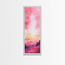 Sunset Gradient Canvas Print - Abstract Pink Orange Wall Art, Sunrise Inspired Minimalist Painting, Bedroom Decor, Above Bed Artwork
