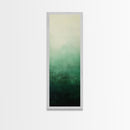 Sage Green Ombre Framed Canvas Print Minimalist Abstract Art Vertical Wall Decor Modern Green Wall Art Bedroom Accent Piece