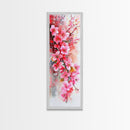 Canvas Print Pink Cherry Blossom Art, Japanese Inspired Wall Decor, Romantic Botanical Artwork, Gift Idea for Bedroom or Living Room