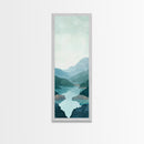 Misty River Landscape Canvas Print Smoky Mountain Art Coastal Wall Art Bedroom or Living Room Rustic Decor Panoramic Wall Piece