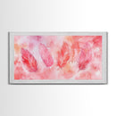 Soft Pink Feathers Canvas Print Whimsical Art Light Pink Wall Art Skinny Wall Art Minimalist Art Above Sofa Rustic Decor