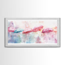 Pastel Umbrellas Canvas Print | Whimsical Watercolor Wall Art | Cottagecore Colorful Decor | Feminine Bedroom Artwork | Light Pink Wall Art