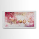 Gold Necklace Art Framed Canvas Print Pink Abstract Art Minimalist Art Light Pink Wall Art Boho Wall Art Bedroom Art Rustic Decor