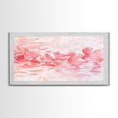 Floating Petals Canvas Print | Light Pink Wall Art | Romantic Minimalist Decor | Framed Canvas Print Gift Idea | Living Room Art