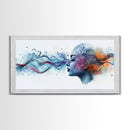 Vibrant Feminine Energy Canvas Print - Abstract Goddess Art Therapy Wall Decor - Whimsical Moody Brain Art for Home Office