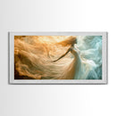 Flowing Fabric Spirit Framed Canvas Print, Zen Wall Art, Yoga Art, Goddess Art Print, Moody Art, Boho Wall Art, Pink Wall Art, Vertical Wall Art