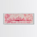 Pink Crown Canvas Print Minimalist Art Abstract Pink Wall Art Light Pink Bedroom Decor Princess Aesthetic Whimsical Art Wall Art
