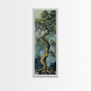 Oak Tree Art, Canvas Print, moody art, botanical prints, farmhouse art, vertical wall art, rustic art, extra wide art, above bed wall art