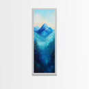 Rustic Art, Canvas Print, smoky mountain art, pine tree art, blue and green wall art, extra wide art,  above bed wall art