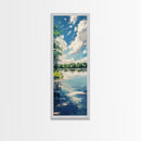 Lake Reflection, Landscape Painting, Moody Art, Coastal Decor, Above Sofa Art, Bedroom Art, Framed Canvas Print