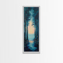 Forest at Dusk, Dark Romance Painting, Moody Art, Vertical Wall Art, Cottagecore Wall Art, Above Bed Art, Rustic Décor
