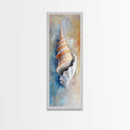 Spiral Shell Painting, Coastal Decor, Nautical Wall Art, Beach House Art, Textured Painting, Framed Canvas Print, Ocean Art