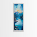 Lake Tahoe Art, Mountain Painting, Landscape Painting, Framed Canvas Print, Rustic Wall Art, Blue and Green Wall Art