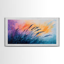 Wheat Field Painting, Landscape Artwork, Rustic Decor, Wabi Sabi Art, Framed Canvas Print, Fall Inspired Art, Earthy Tones Art