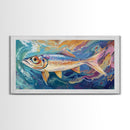 Vibrant Trout Art, fly fishing art, lake Tahoe art, trout art, coastal wall art, nautical decor, original painting, canvas print