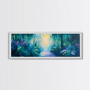 Lush Jungle Pathway Painting Tropical Rainforest Wall Art Greenery Nature Decor Vibrant Botanical Artwork Boho Living Room