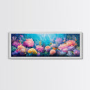 Deep Sea Fantasy Canvas Print, Oceanic Wonderland Wall Art, Marine Life Painting, Dreamy Underwater Aesthetic, Vibrant Colors